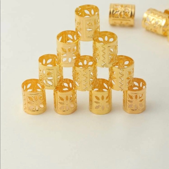 Beautiful 80 PCE Hollow Out Hair Rings - Picture 3 of 3